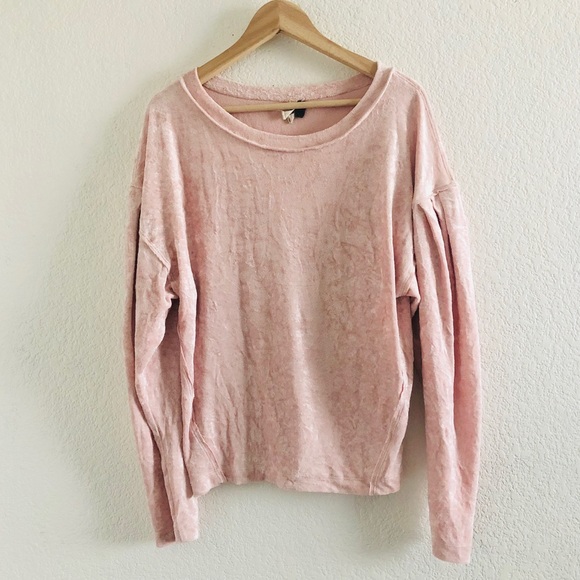 We The Free Pink Milan Crushed Velvet Sweater M - Picture 3 of 7
